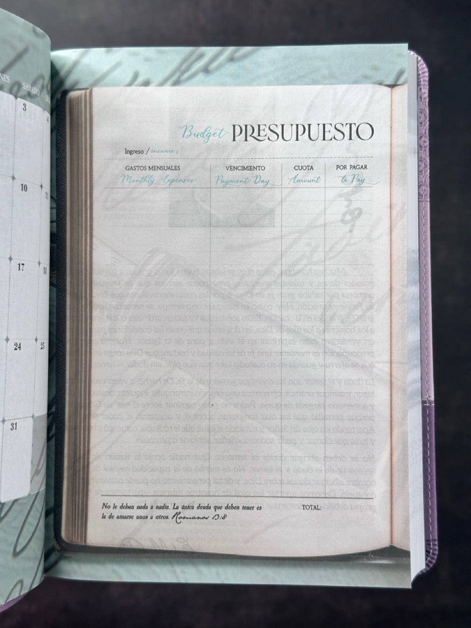 Agenda 2026 Tesoros de Sabiduría Color Negro