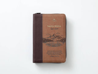 Biblia Reina Valera 1960 – 068 – Con Concordancia – Letra 14 pts – 14x21 cm – Cierre – Café – Montes