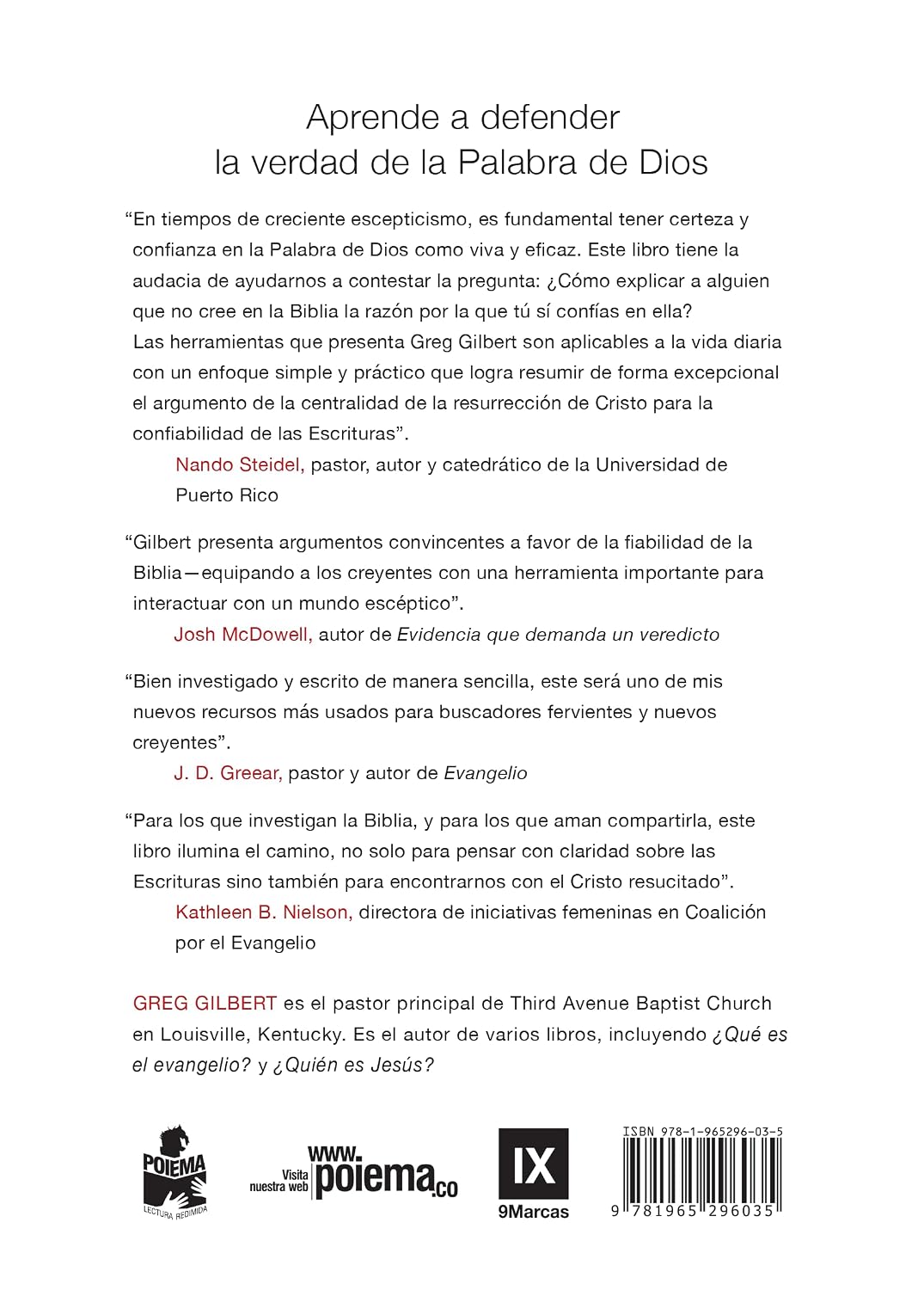 ¿Por Qué Confiar En La Biblia? - Greg Gilbert