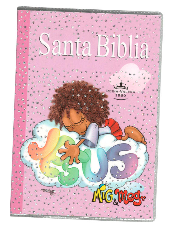 Biblia Reina Valera 1960 – Tapa Cartulina Rosa, Ilustrada, 12 x 17 cm, Letra 8 Puntos