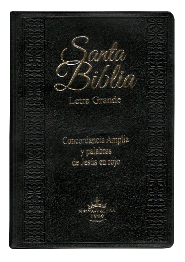 Biblia Reina Valera 1960 – Tapa Vinilo Negro Canto Rojo, Concordancia, Palabras de Jesús en Rojo, con Índice, 14 x 21 cm, Letra 12 Puntos