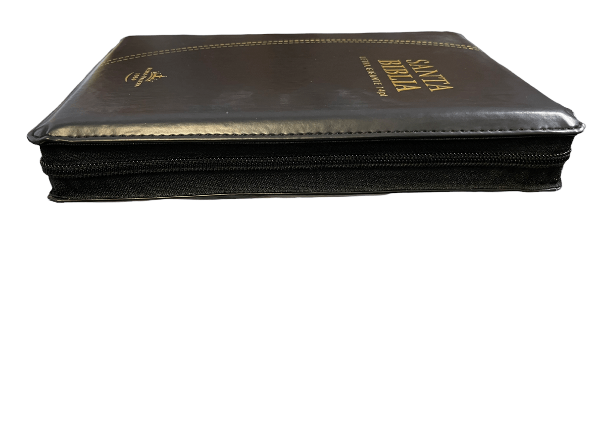 Biblia Reina Valera 1960 – Tapa Imitación Piel Negro, con Cierre, Concordancia, Palabras de Jesús en Rojo, con Índice, 14 x 22 cm, Letra 14 Puntos