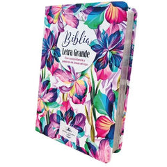 Biblia Reina Valera 1960 · 14x22 cm · Letra 12 pt · Letra grande · Flores
