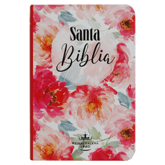 Biblia Reina Valera 1960 · 7x11 cm · Letra 7 pt · Bolsillo · Flores Rosas