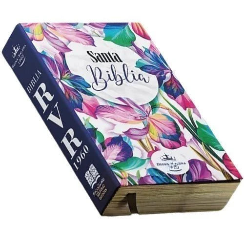 Biblia Reina Valera 1960 · 7x11 cm · Letra 7 pt · Bolsillo · Tapa semiflexible - Flores