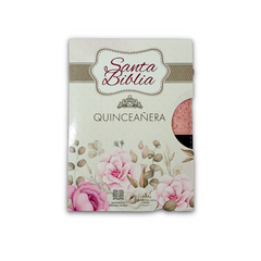 Biblia RVR 1960 Rosa/Marrón Quinceañera Tapa PU con Cierre, Índice, L 11pts