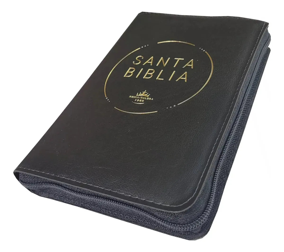 Biblia Reina Valera 1960 – Tapa Vinilo Negro, con Cierre, Concordancia, Palabras de Jesús en Rojo, 14 x 21 cm, Letra 12 Puntos