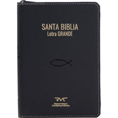 Biblia Reina Valera 1960 · 13,5x20 cm · Letra 12 pt · Letra grande · Con cierre e índice · Tapa imitación piel