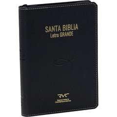 Biblia Reina Valera 1960 · 13,5x20 cm · Letra 12 pt · Letra grande · Con cierre e índice · Tapa imitación piel