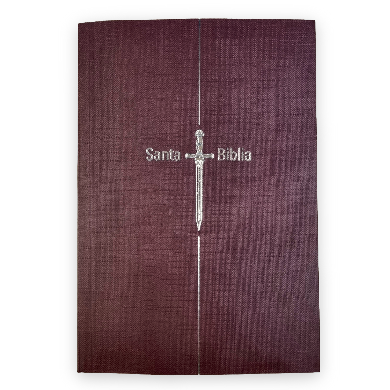 Biblia Reina Valera 1960 – Tapa Vinilo Vino Canto Blanco, Concordancia, Palabras de Jesús en Rojo, 14 x 20 cm, Letra 12 Puntos