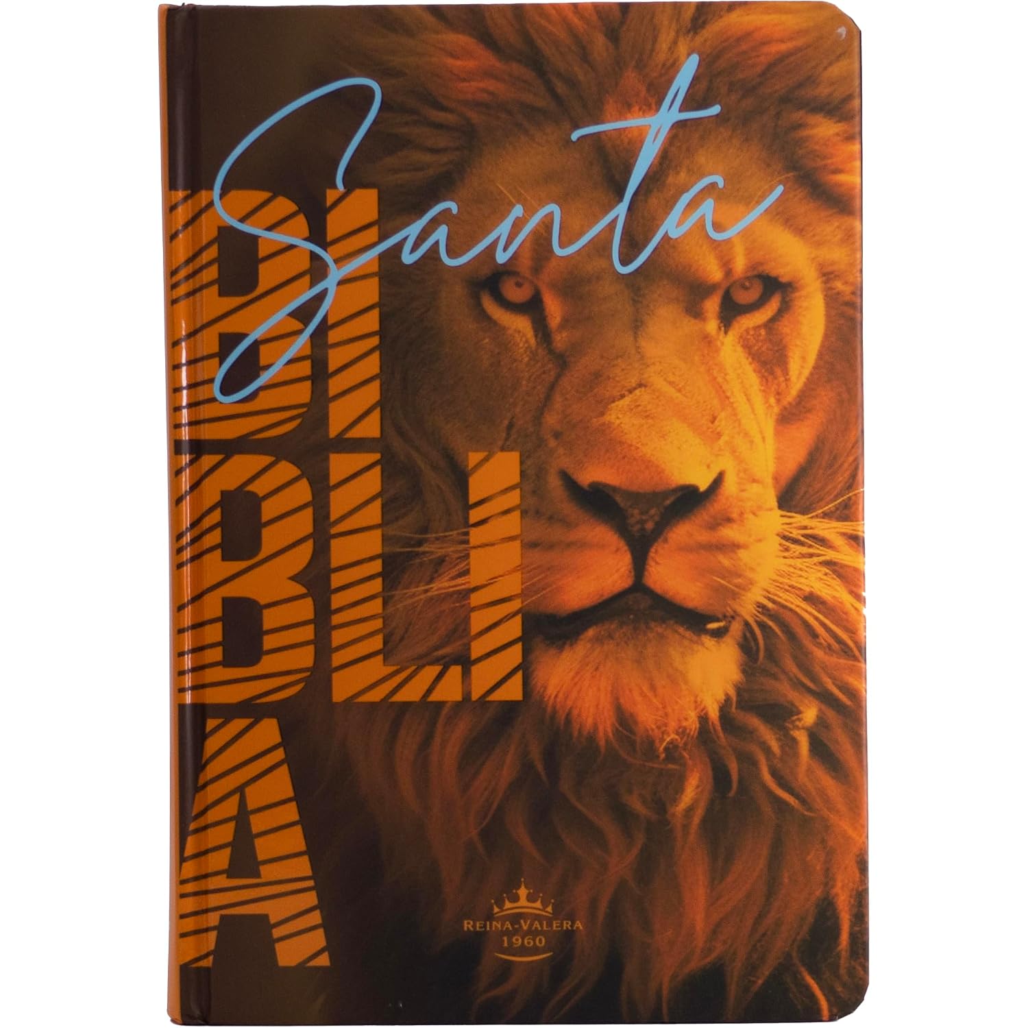 Biblia Reina Valera 1960 Letra Grande PJR tapa Dura León Naranja