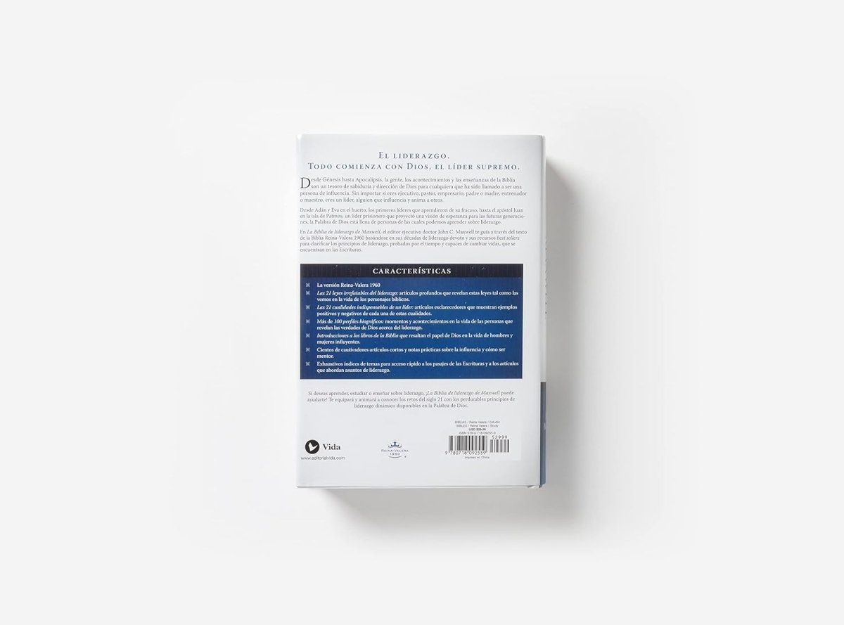 Biblia Reina-Valera 1960 De Liderazgo Maxwell, Tamaño Manual, Tapa Dura