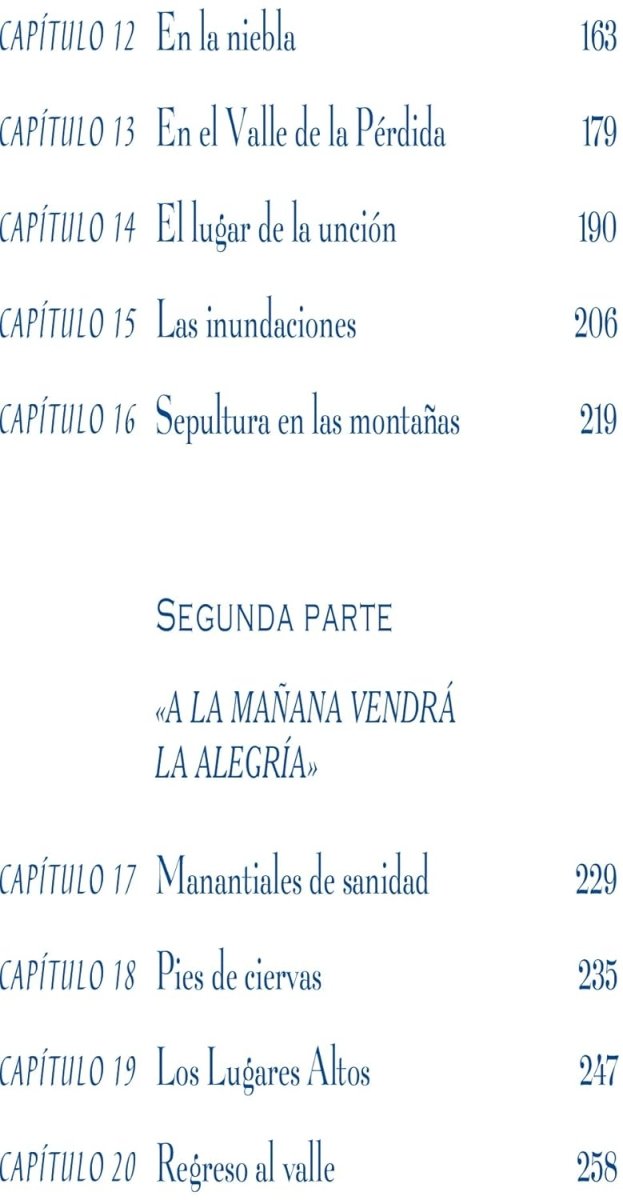 Pies de ciervas en los lugares altos