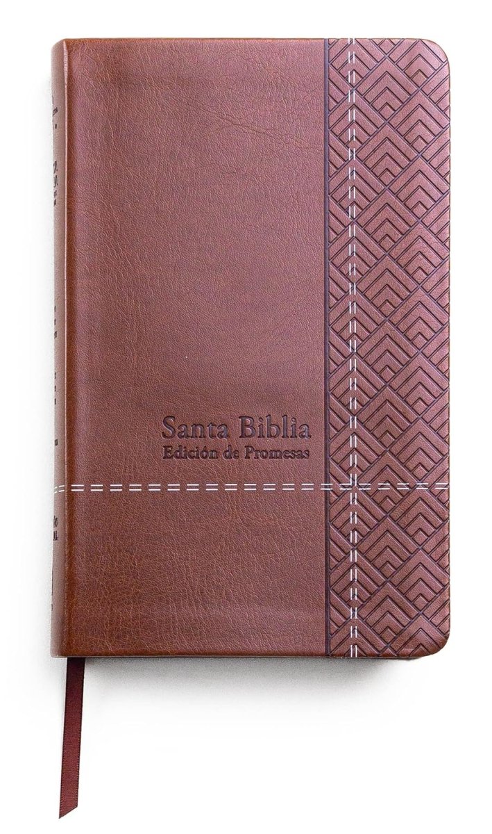 Biblia Reina Valera 1960 de Promesas · Tamaño manual · Edición café · Imitación piel