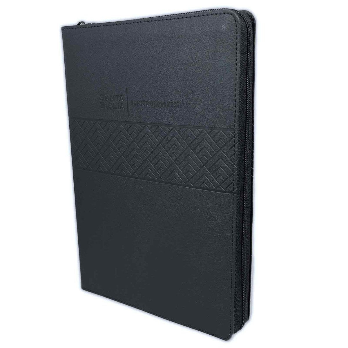 Biblia Reina Valera 1960 de Promesas · Letra gigante · Imitación piel negra con cierre