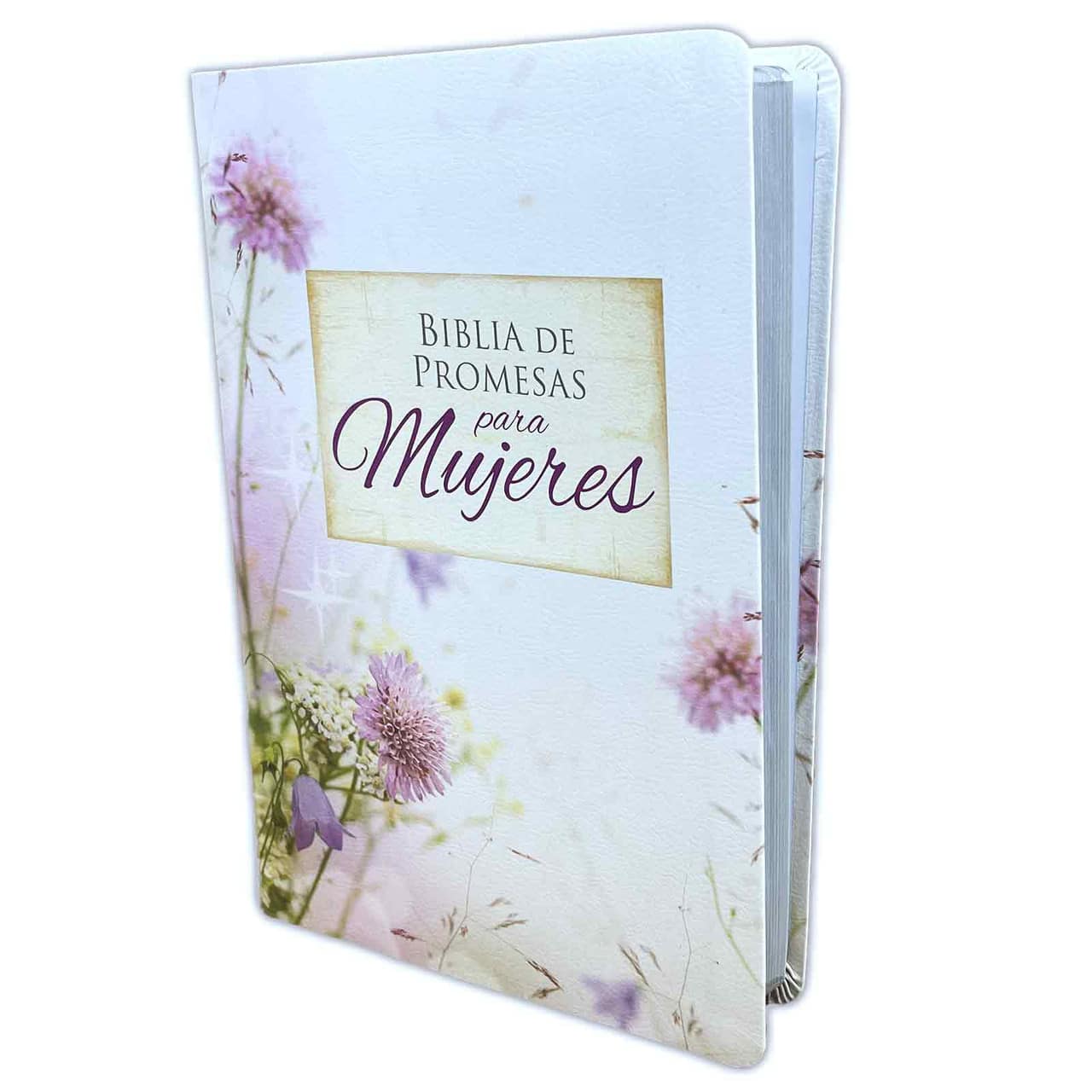 Biblia Reina Valera 1960 Letra Grande 13 puntos Promesas para Mujeres I. Piel Blanco Floral