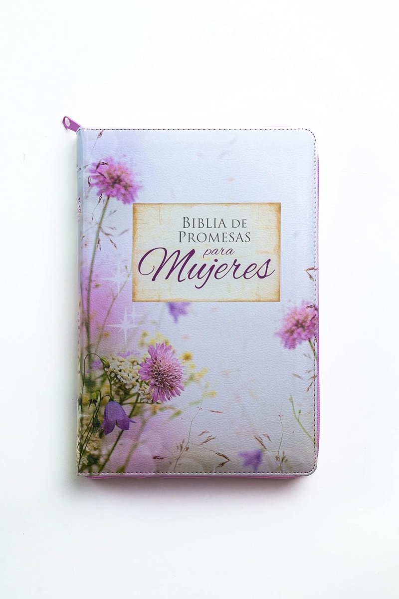 Biblia Reina Valera 1960 de Promesas · Letra gigante · Imitación piel floral con cierre e índice