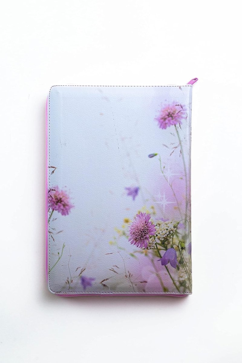 Biblia Reina Valera 1960 de Promesas · Letra gigante · Imitación piel floral con cierre e índice