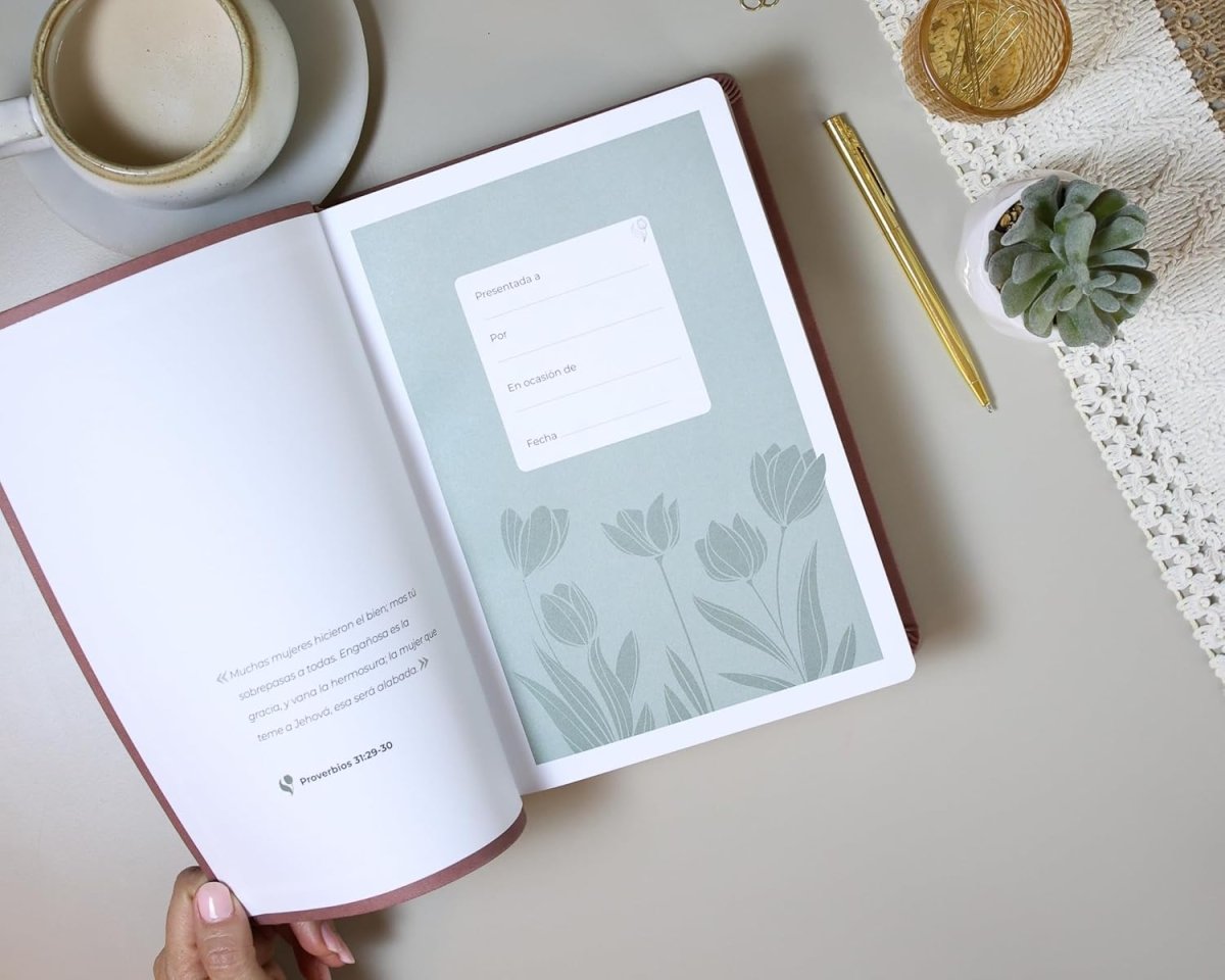 Biblia Reina-Valera 1960 De Promesas Virtuosa, Letra 13 Pt, 15×22, Tapa PU, Rosa