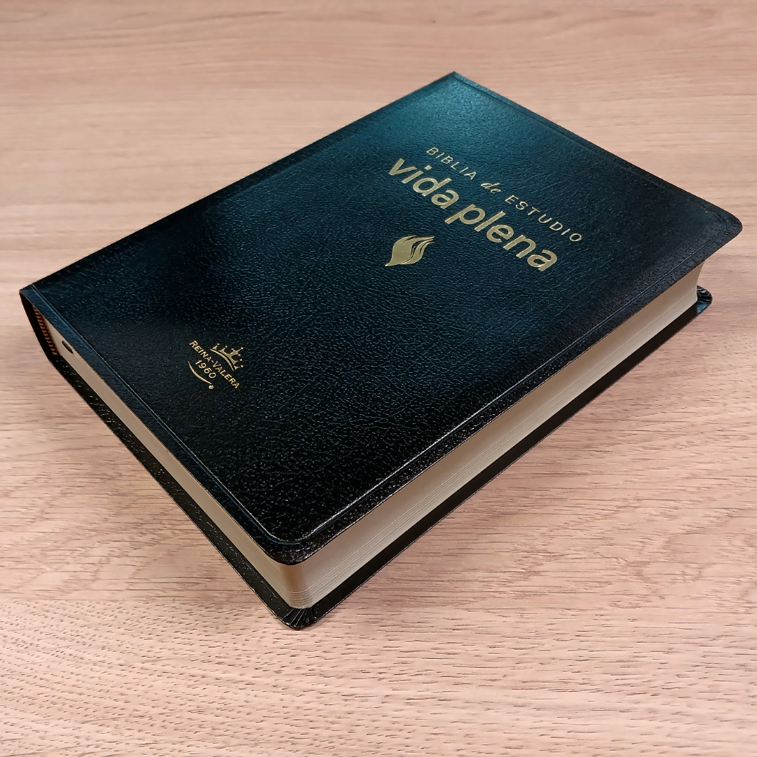 Biblia De Estudio Vida Plena Piel Reina Valera 1960