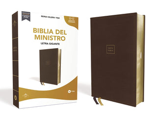 Rvr60, Biblia Del Ministro, Letra Gigante, Leathersoft, Café, Palabras De Jesús En Rojo