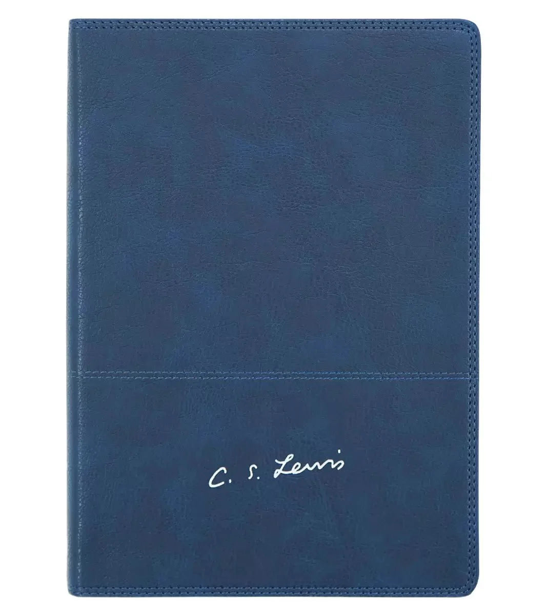 Biblia de Estudio Reina Valera 1960 Biblia Reflexiones De C. S. Lewis  Interior A Dos Colores Azul Marino