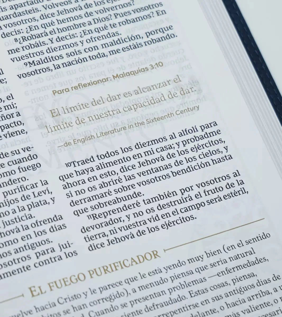 Biblia de Estudio Reina Valera 1960 Biblia Reflexiones De C. S. Lewis  Interior A Dos Colores Azul Marino
