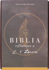 Rvr, Biblia Reflexiones De C. S. Lewis, Interior A Dos Colores, Leathersoft, Café