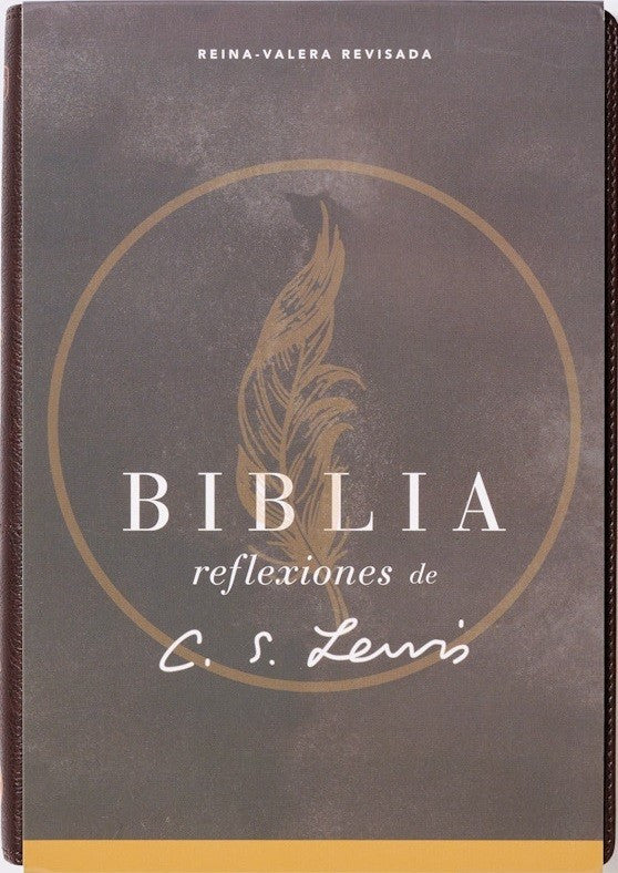 Biblia RVR Reflexiones De C. S. Lewis, Interior A Dos Colores, Leathersoft, Café