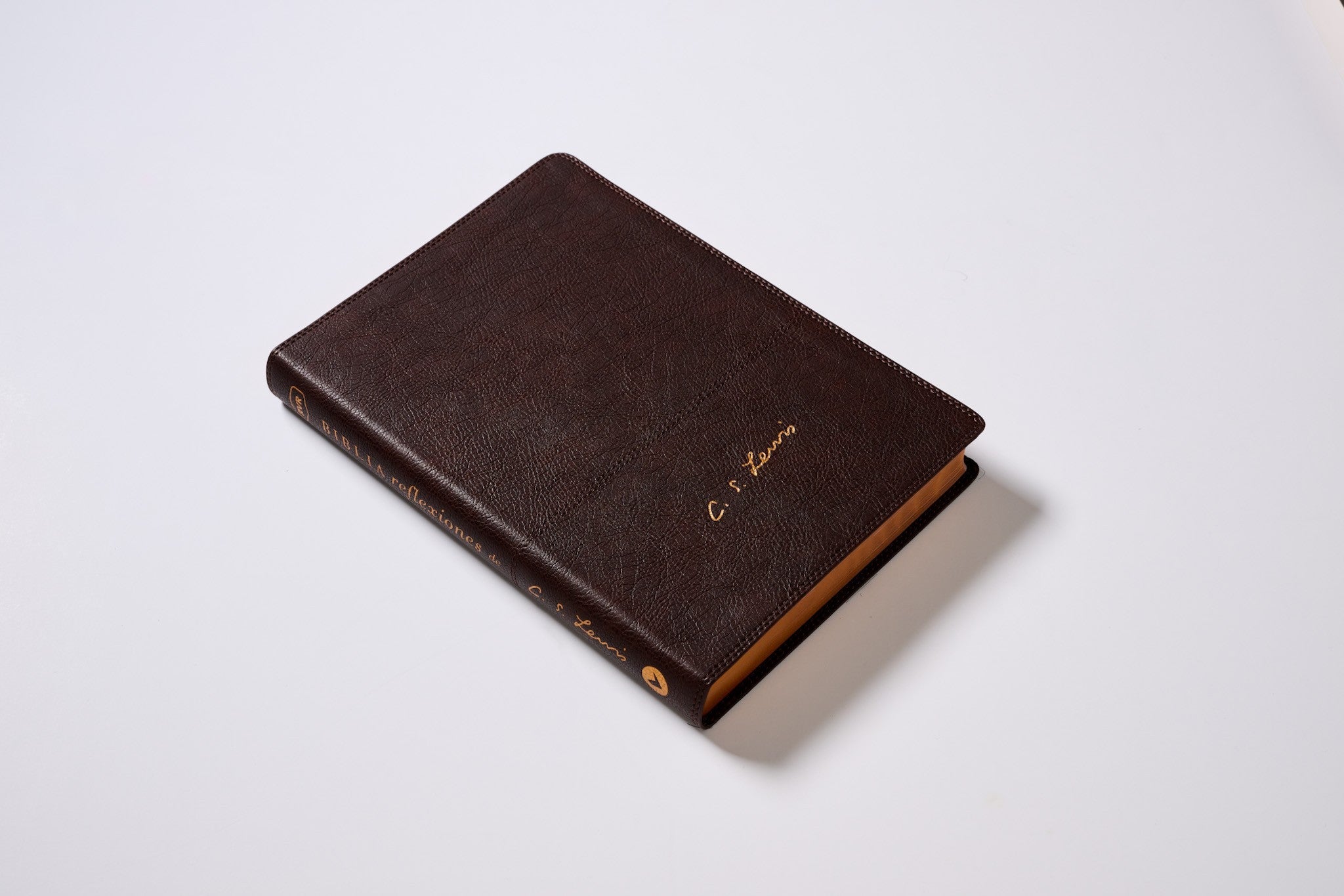 Biblia RVR Reflexiones De C. S. Lewis, Interior A Dos Colores, Leathersoft, Café
