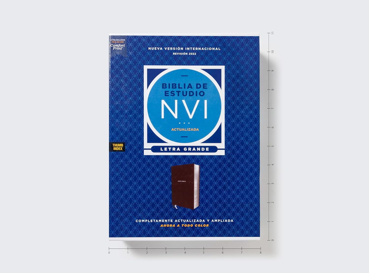 Biblia De Estudio Nvi Letra Grande Indice Marron