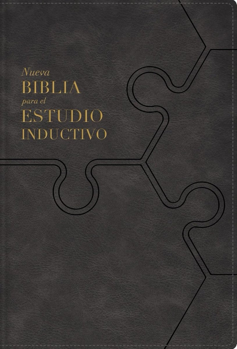 Biblia Nueva Biblia De Las Américas (NBLA) Para El Estudio Inductivo, 18×25, Tapa PU, Comfort Print, Gris