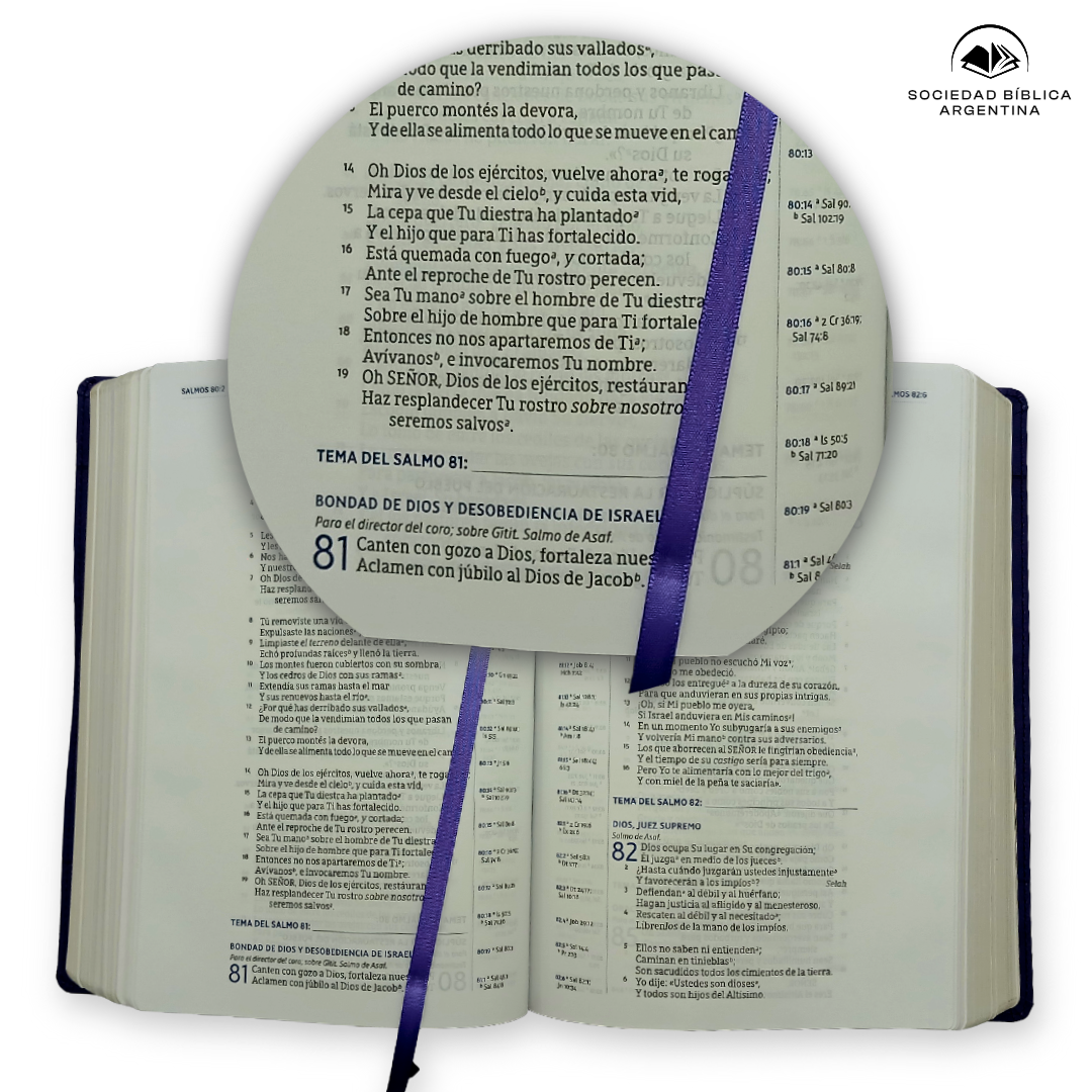 Biblia Nueva Biblia De Las Américas (NBLA) Para El Estudio Inductivo, 18×25, Tapa PU, Comfort Print, Morado