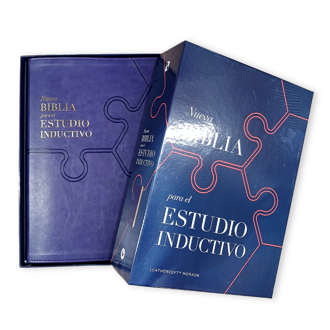 Biblia Nueva Biblia De Las Américas (NBLA) Para El Estudio Inductivo, 18×25, Tapa PU, Comfort Print, Morado