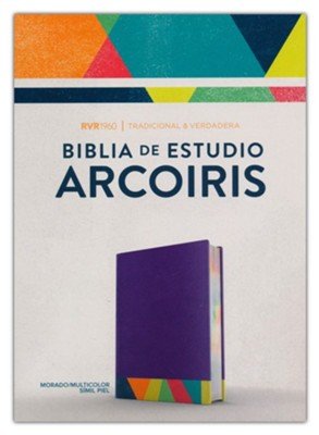 Biblia de Estudio Reina Valera 1960 Arcoiris Morado/Multicolor