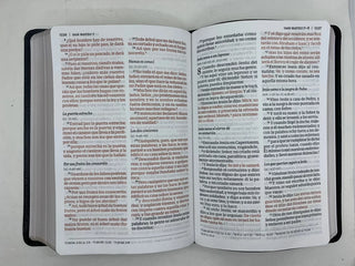 Biblia Rvr 60 Letra 12P 15 X 21 Tamano Manual, Negro Piel Fabricada