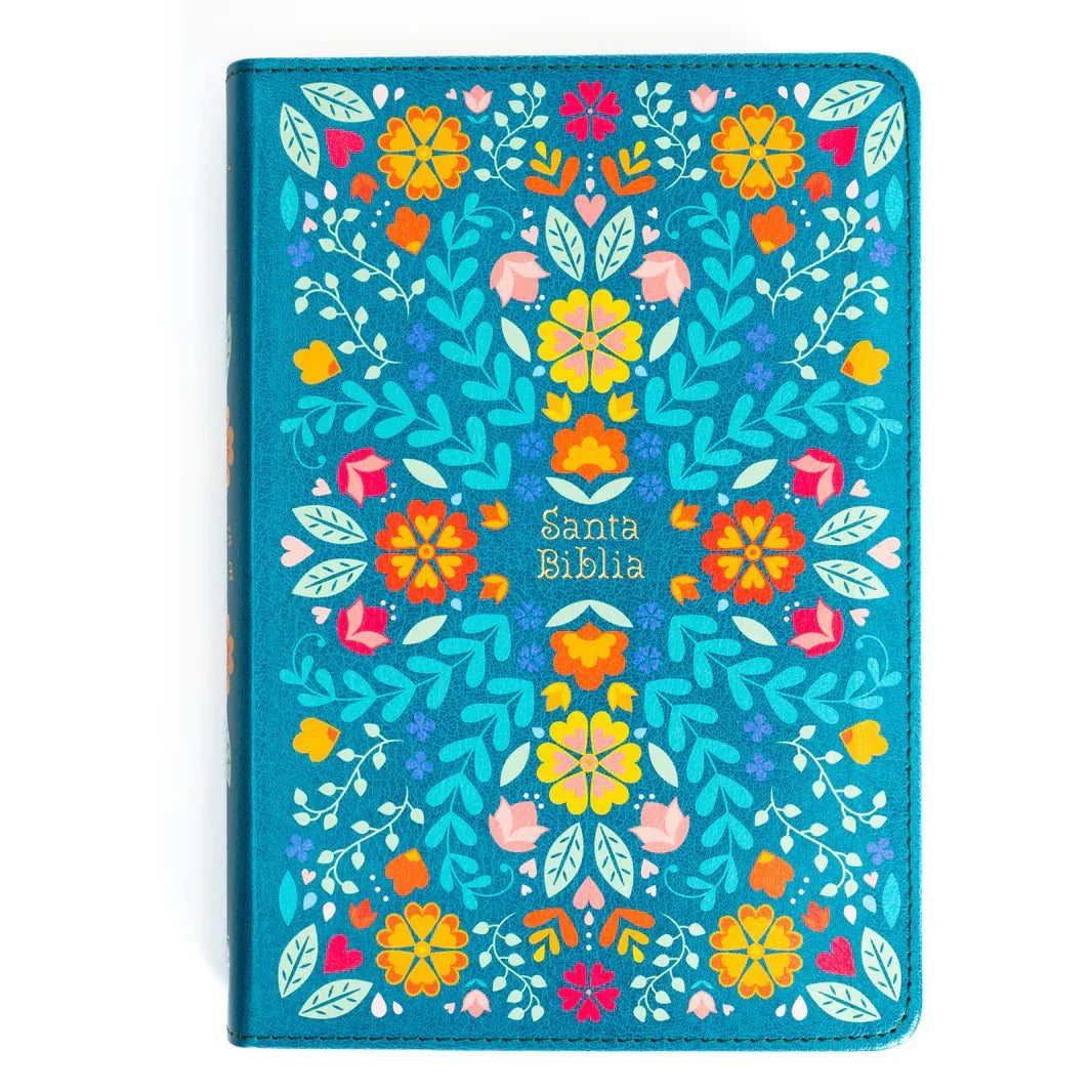 Biblia Rvr 60 Letra 12P 15 X 21, Floreada Simil Piel