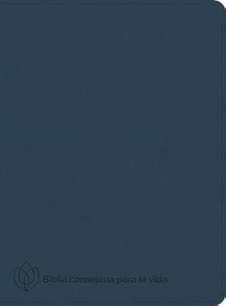 Biblia de Estudio Reina Valera 1960 Consejeria Para La Vida Letra 9 puntos Azul Pizarra Simil Piel