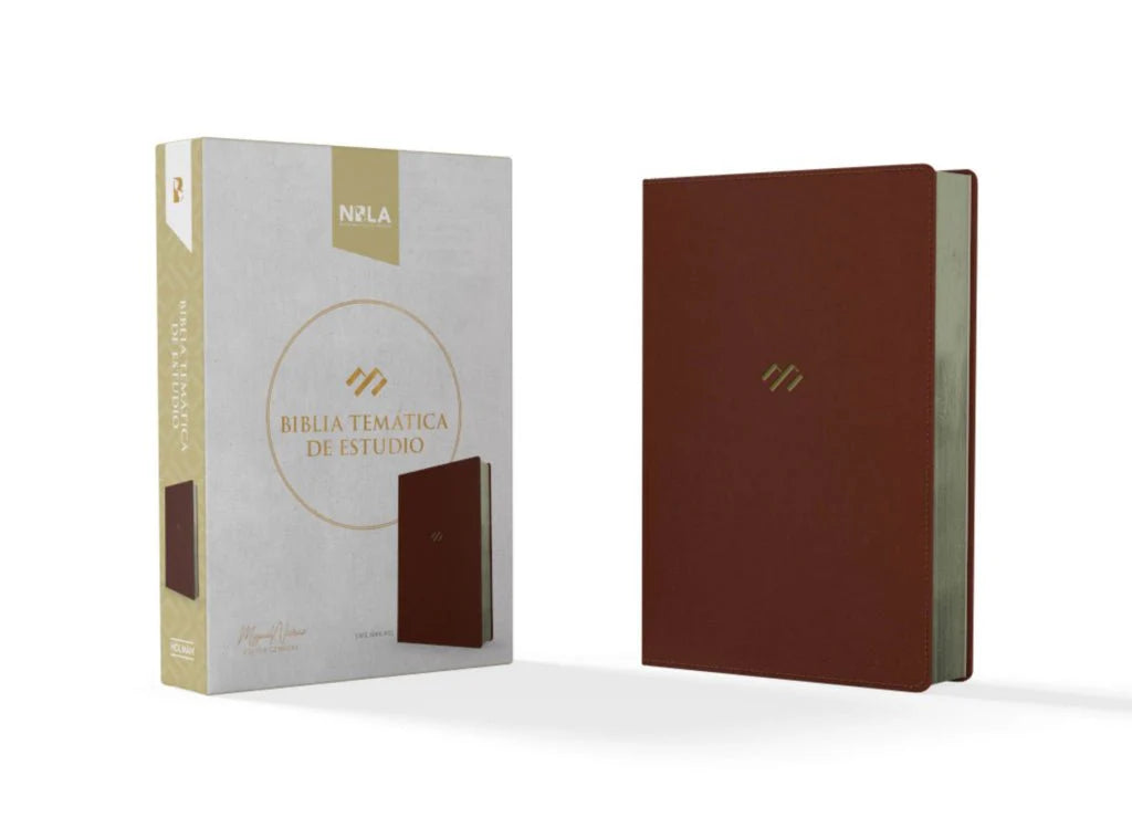 Biblia Nbla Tematica De Estudio, Cafe Simil Piel