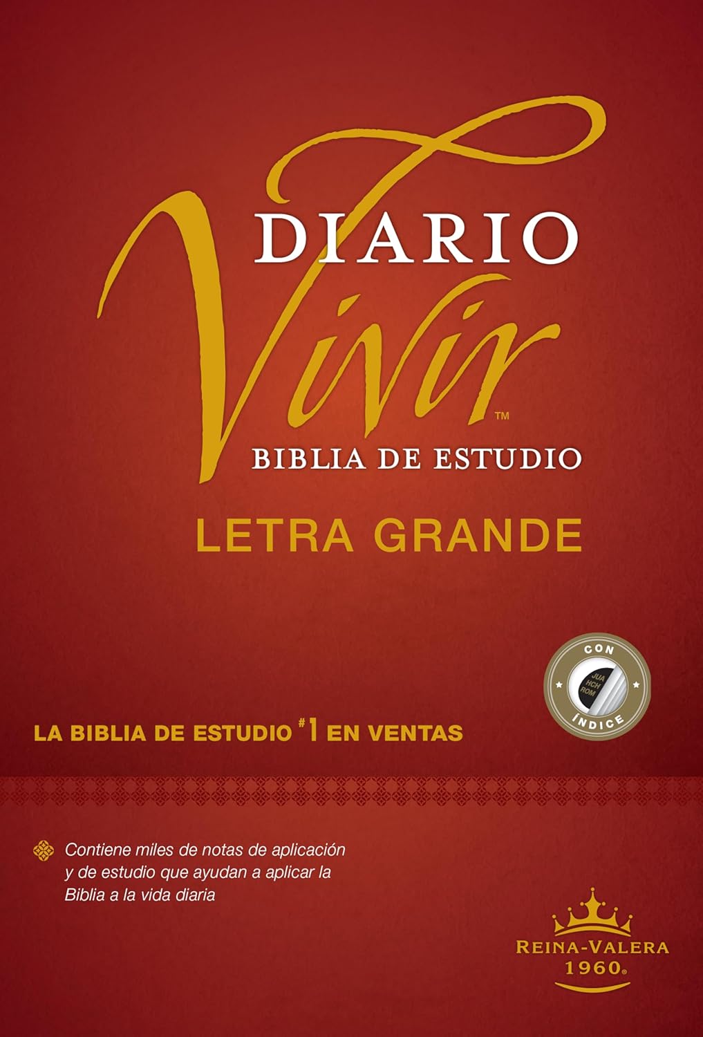 Biblia Reina Valera 1960 de Estudio Diario Vivir Letra Grande PJR Indice Tapa Dura