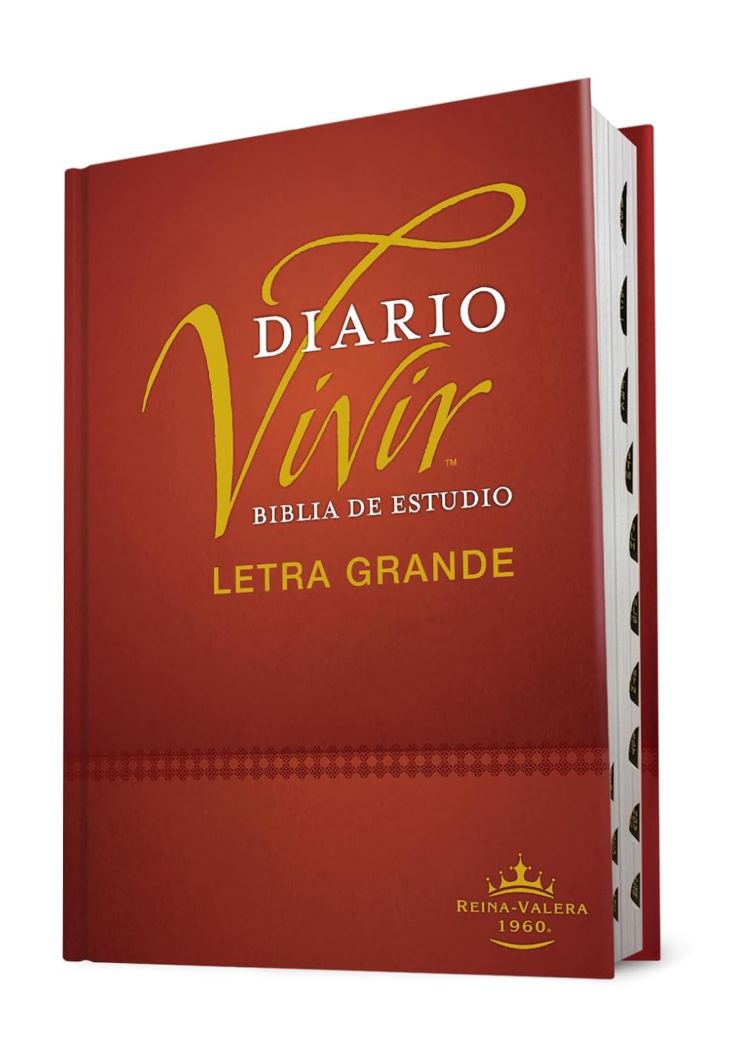 Biblia Reina Valera 1960 de Estudio Diario Vivir Letra Grande PJR Indice Tapa Dura