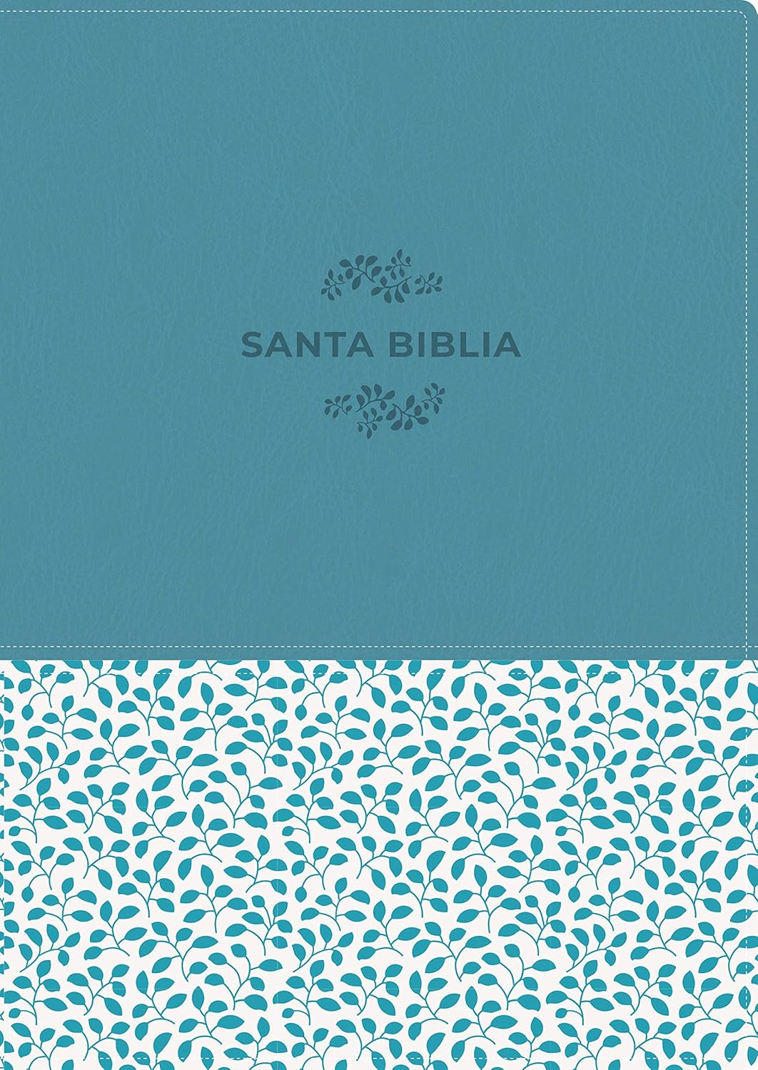 Biblia Nueva Traducción Viviente Letra Compacta PJR Ultrafina 2 Tonos Azul Celeste