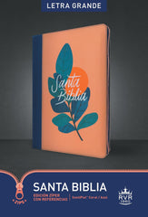 Biblia Reina Valera 1960 Letra Compacta PJR Cierre 2 Tonos Coral/Azul