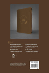 Biblia Reina Valera 1960 Letra Compacta PJR Cierre Tapa PU Marrón