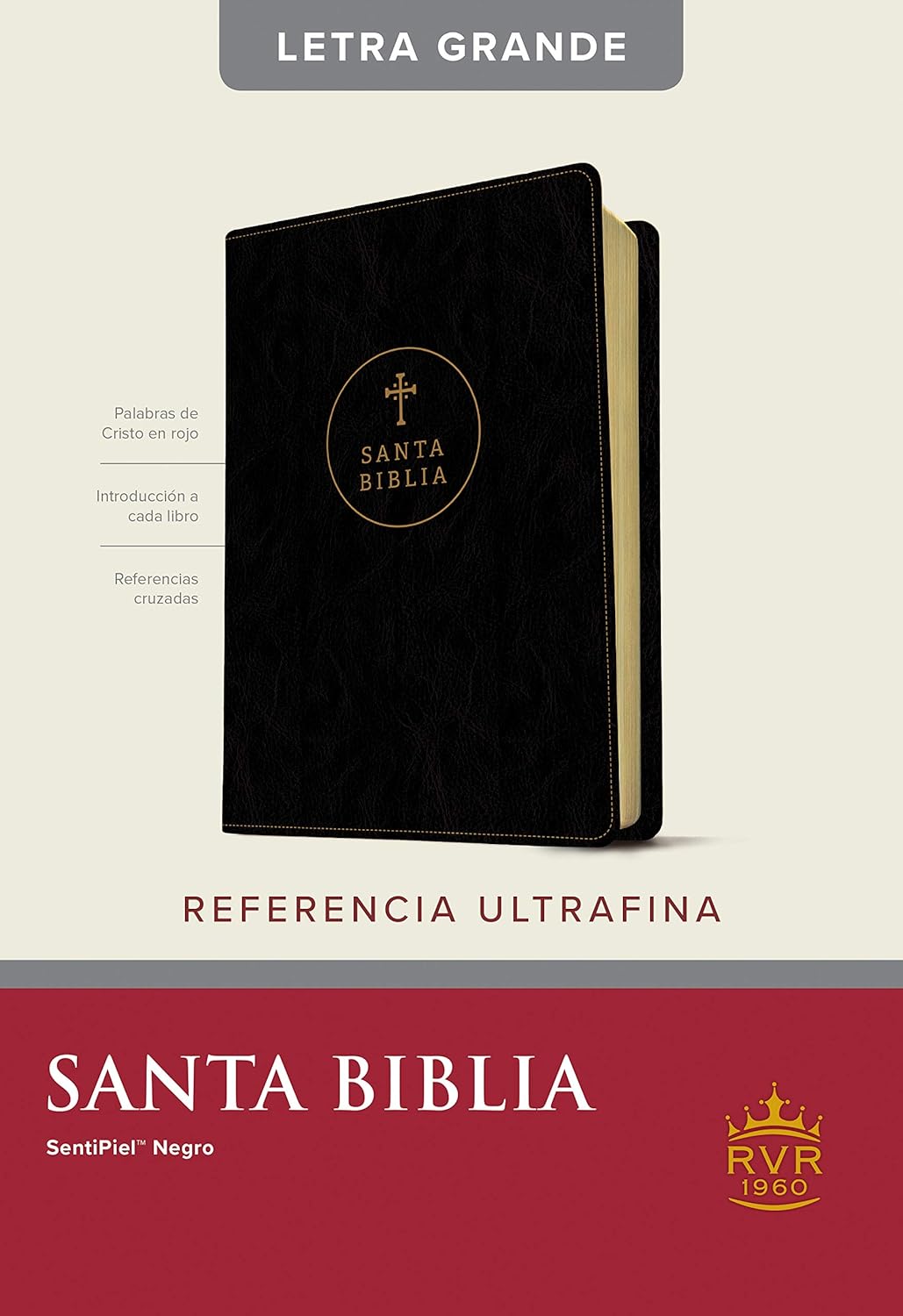 Biblia Reina Valera 1960 Letra Compacta PJR Tapa PU Negro