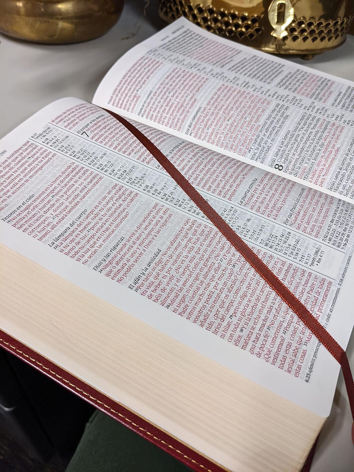 Biblia Reina Valera 1960 Letra Compacta PJR Tapa PU Marrón Rojizo