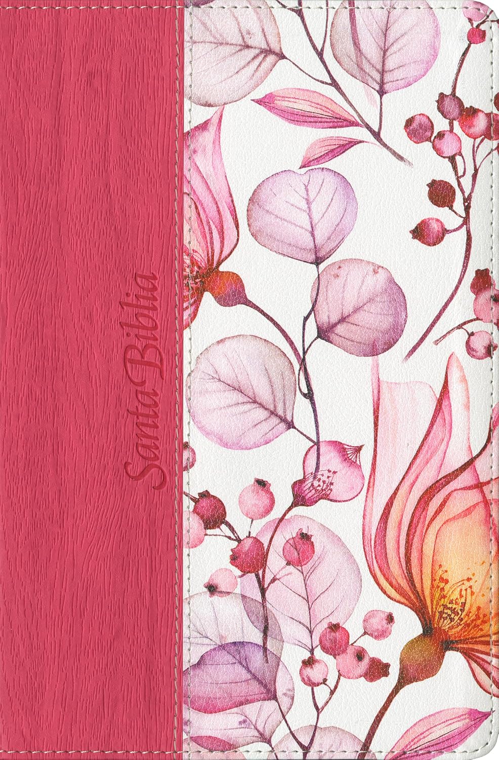 Biblia Nueva Traducción Viviente Letra Mediana PJR Flores Rosa