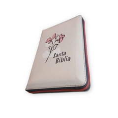 Biblia Nueva Traducción Viviente Letra Gigante Símil piel Beige con cierre