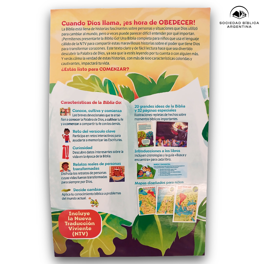 Biblia GO Nueva traducción Viviente Ilustrada Para Niños