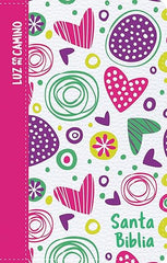 Biblia Nvi Luz En Mi Camino Corazones, Multicolor Simil Piel